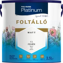 Poli-Farbe Platinum Foltálló Beltéri Színes Falfesték 2, 5l F2 Fehér