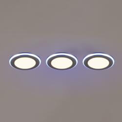 TRIO Argus Smd Led Beépíthető Lámpa 4w 350lm 3000k Ip20 Rgb Távirányítóval 4x8cm Króm 3darab/csomag (4017807574470)