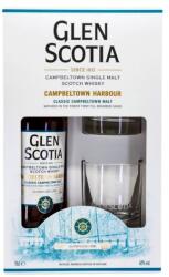 Glen Scotia Campbeltown Harbour whisky ajándékcsomag 2 pohárral DRS (0, 7L / 40%)
