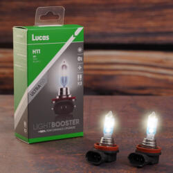 Lucas LightBooster H11 autóizzó 12V 55W, +150%, 2db/csomag (LLX711CLX2)