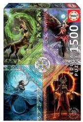 Educa 1500 db-os puzzle - Elemental Magic Star Chart - Anne Stokes (19941) (19941)