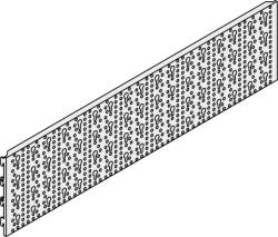 DIY Element System Perforált Lemez, 80x20cm Fehér