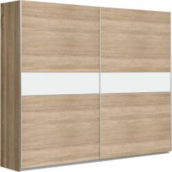 Forte Winner Plus Ruhásszekrény 220, 1x209, 7x61, 2 Cm Sonoma Tölgy Fehér