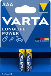 VARTA Longlife Power Alkáli Mikro Elem Aaa Bli2 1, 5v 1240 Mah