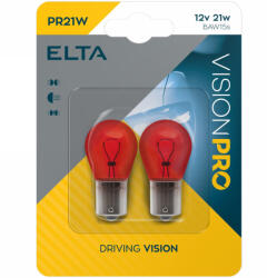 elta Vision Pro PR21W jelzőizzó 12V 21W, piros, 2db/bliszter (EB0385TC)