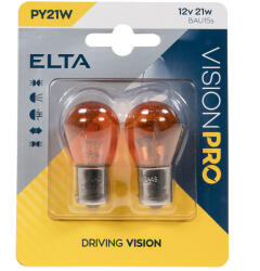 elta Vision Pro 12V PY21W sárga jelzőizzó, 2db/bliszter (EB0581TC)