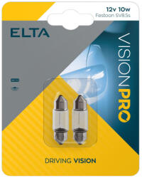 elta Vision Pro szofita jelzőizzó 31mm 12V 10W, 2db/bliszter (EB0269TC)
