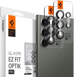 Spigen Glass EZ Fit Optik Pro 2 Pack Black Samsung Galaxy S23 Ultra üvegfólia (AGL05950)