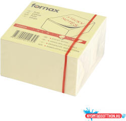 Fornax Jegyzettömb öntapadó, 75x75mm, 450lap, Fornax sárga (FOR0004) - nyomtassotthon