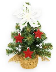 LAALU TINY 5 - karácsonyfa feldíszítve cserépben - 23 dísz, 25 cm (LAU-2413-25N)