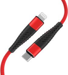 Fusion USB-C Apa - Lightning Apa Adat és Töltő Kábel - 1.5 m, Piros