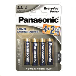Panasonic 1.5V Alkáli AA ceruza elem Everyday Power (6db / csomag) (LR6EPS/6BP 4+2F)