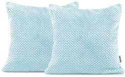 DecoKing Díszpárnahuzat HENRY égkék dombornyomott motívum geometrikus 45x45 decoking