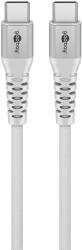 Goobay 70194 USB-C Apa - USB-C Apa 2.0 Adat és Töltő Kábel - 2 m, Fehér