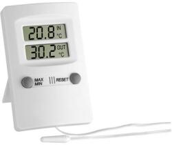 TFA Dostmann Digitális Bel- és Kültéri Hőmérő - Fehér