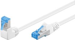 Goobay S/FTP CAT6a 90° Derékszögű Patch Kábel - 5 m, Fehér