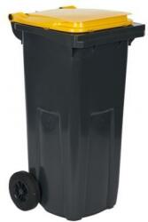  Pubela de exterior din plastic pentru deseuri sortate, volum 120 l, gri/galbena M1208002 Cos de gunoi