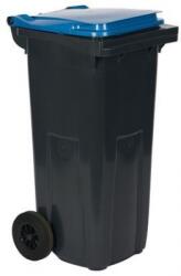  Pubela de exterior din plastic pentru deseuri sortate, volum 120 l, gri/albastra M1208001 Cos de gunoi