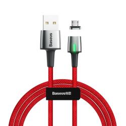 Baseus Camxc-B09 Mágneses Kábel, Micro Usb Csatlakozó Töltő Kábel - 1.5A, 2 m, Piros