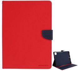 Mercury Goospery Fancy GP-96403 Tok - Apple iPad Pro 12.9 (2020), Oldalra Nyiló, Asztali Tartós, Textil, Piros