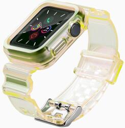 Fusion Light Set Apple Watch 2-7 Szilikon Szíj - 42/44/45 mm, Sárga