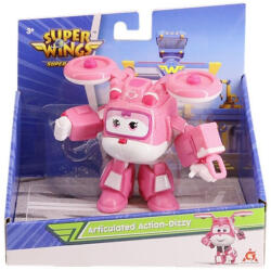Alpha Group Super Wings Dizzy Robot Figura - 9 cm, nyitott doboz