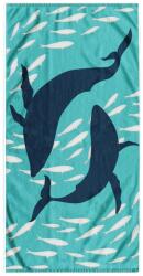  Törölköző DOLPHIN türkiz sima klasszikus elöl velúr, hátul frottír 90x180 DecoKing (FLHF2976)