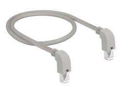 Delock S/FTP CAT6a Patch Kábel - 0.5 m, Szürke (85876)