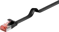 Goobay U/FTP CAT6 Lapos Patch Kábel - 7.5 m, Fekete