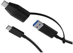 RaidSonic Icy Box IB-CB033 USB Type-C Apa - USB Type-C / USB-A Apa 3.2 Adat és Töltő Kábel - 0.35 m, Fekete (IB-CB033)