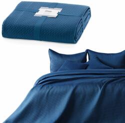 AmeliaHome Ágytakaró CARMEN indigókék sima szatén 200x220 AmeliaHome