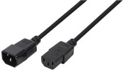 LogiLink tápkábel hosszabbító IEC C14 - IEC C13 fekete 1, 8m (CP091) (CP091)