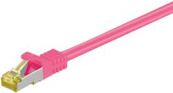 Goobay 91623 S/FTP CAT6A Patch Kábel - 5 m, Rózsaszín