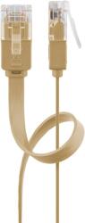 Goobay U/UTP CAT6 Lapos Patch Kábel - 15 m, Világosbarna
