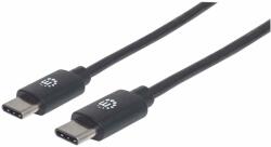 Manhattan USB-C - USB-C Kábel - 1 m, Fekete