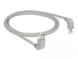 Delock S/FTP Cat6A Patch Kábel - 1 m, Fekete (85871)