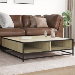 vidaXL sonoma tölgy szerelt fa és fém dohányzóasztal 100 x 100 x 30 cm (848775) - vidaxl