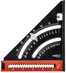 NEO Echer tamplar/dulgher, cu rigla pliabila, aluminiu, triunghiular, 185x317 mm, NEO (72-105) - artool Vinclu
