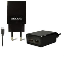 Beline 0010 Hálózati 2XUSB-A Töltő - 5V / 2A + 1M USB-C Töltőkábel
