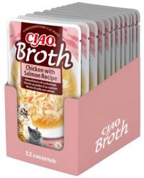 Inaba Foods CIAO Broth Csirke- és lazacleves macskáknak 12x40g