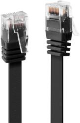 Lindy U/UTP CAT6 Lapos Patch Kábel - 5 m, Fekete