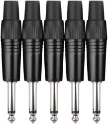 Pronomic Csatlakozókészlet jack 6.35 mm 5 db fekete (KST30731)
