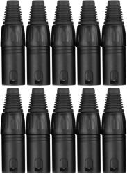 Pronomic Csatlakozókészlet XLR férfi 10 db fekete (KST31960)