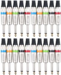 Pronomic csatlakozó készlet jack 6.35 mm 20 darabos színes (KST33366)
