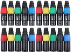 Pronomic csatlakozó készlet XLR-Nő/Férfi 2x 10 darabos Színes (KST33367)