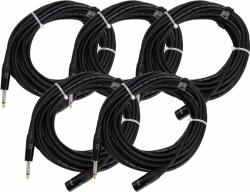 Pronomic 5-Darabos KÉSZLET Pronomic Stage JMXM-10 Monó Jack/XLR Audio Kábel 10 m fekete (KST42193)