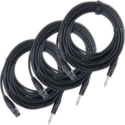 Pronomic Stage XFJ-10 Mikrofon Kábel XLR / Kl 10m 3x KÉSZLET XLR (női) / 6.35mm mono jack (KST32603)