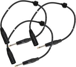 Pronomic Stage JMXM-0.5 Monó Jack/XLR Audio Kábel 0.5m fekete, 3-darabos KÉSZLET (KST42188)