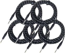 Pronomic Stage INST-6T textil jack kábel 5x KÉSZLET 6m, 1.5 mm2 (KST32590)