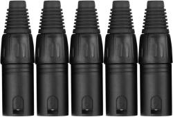Pronomic Csatlakozókészlet XLR férfi 5 db fekete (KST30738)